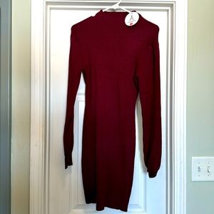 ANRABESS Women Turtleneck Long Sleeve Knit Stretchable Sweater dress!